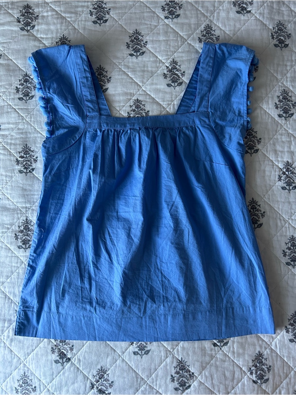 NWT J. Crew Blue Square Neck Top